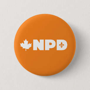 Badge Rond 5 Cm Pin du Québec NDP