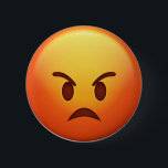 Badge Rond 5 Cm Pin fâché d'Emoji<br><div class="desc">goupille fâchée d'emoji</div>