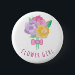 Badge Rond 5 Cm Pin fait sur commande de bouquet de demoiselle de<br><div class="desc">Pin de bouquet de demoiselle de honneur.  La couleur d'arrière - plan peut être customisée. :)</div>