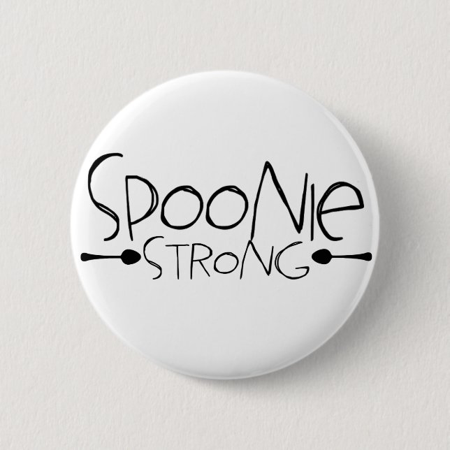 Badge Rond 5 Cm Pin fort de Spoonie (Devant)
