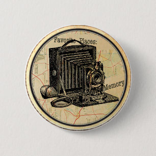 Badge Rond 5 Cm Pin français vintage de bouton de partie