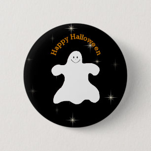 Badge Rond 5 Cm Pin heureux fantomatique de Halloween