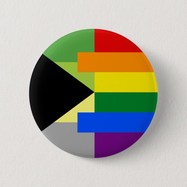Badge Rond 5 Cm Pin homosexuel de Demiromantic (Devant)