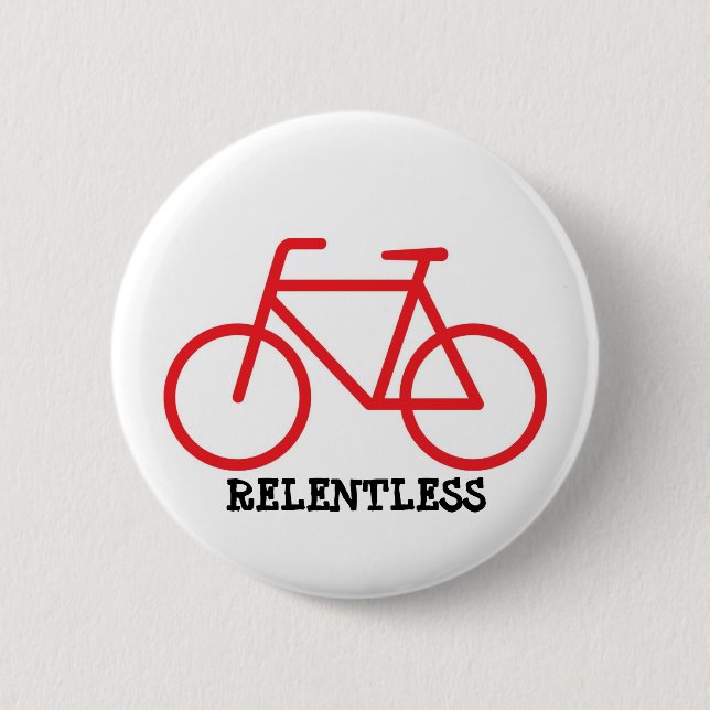BADGE ROND 5 CM PIN IMPLACABLE DE VÉLO (Devant)