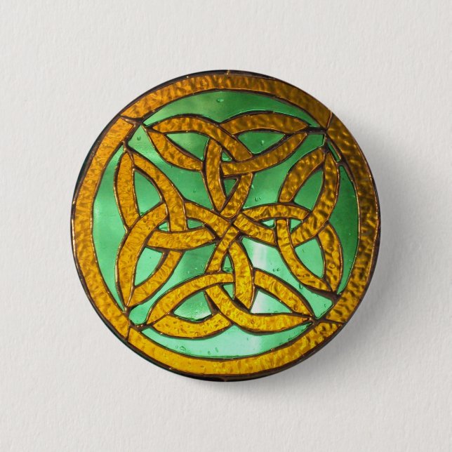 Badge Rond 5 Cm Pin irlandais de noeud (Devant)