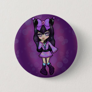 Badge Rond 5 Cm Pin Kuromi Chibi