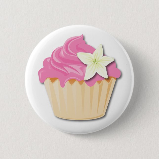 BADGE ROND 5 CM PIN LUNATIQUE DE PETIT GÂTEAU DE BOULANGERIE (Devant)