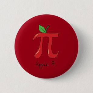 Badge Rond 5 Cm Pin mignon de bouton de jour des maths pi d'Apple
