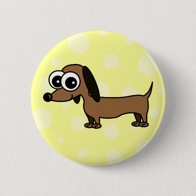 Badge Rond 5 Cm Pin mignon de teckel (Devant)