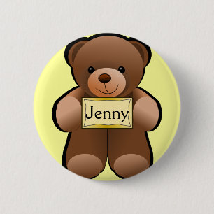 Badge Rond 5 Cm Pin personnalisé de bouton d'ours de nounours