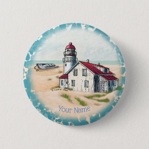 Badge Rond 5 Cm pin phare Noon