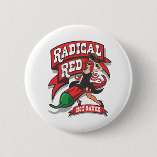 Badge Rond 5 Cm Pin radical de rouge