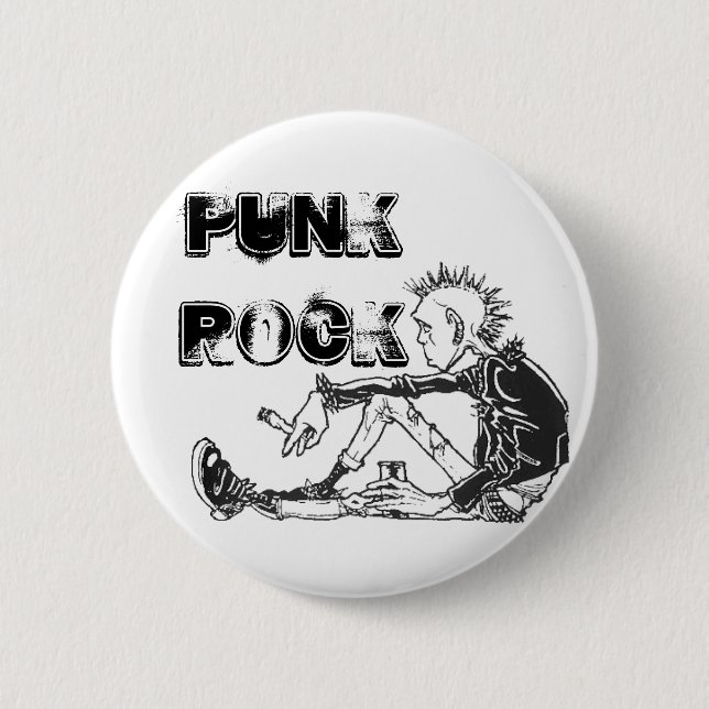 Badge Rond 5 Cm Pin rond de genre de punk rock (Devant)