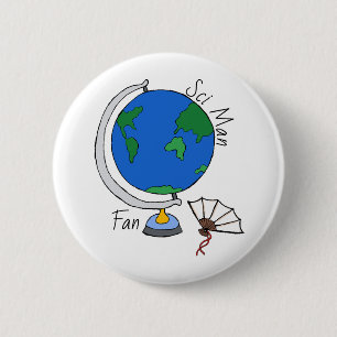 Badge Rond 5 Cm pin 'Sci Man Fan'/