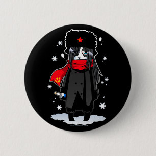 Badge Rond 5 Cm Pin soviétique ivre de panda