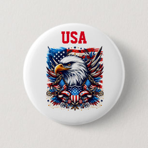 Badge Rond 5 Cm Pin USA