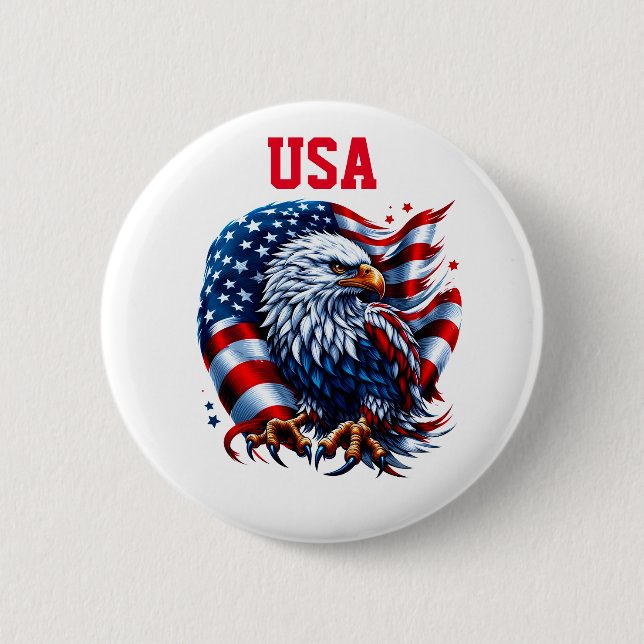 Badge Rond 5 Cm Pin USA (Devant)
