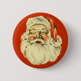 Badge Rond 5 Cm Pin vintage de Père Noël