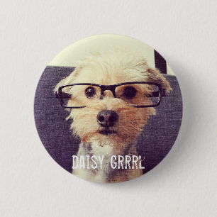 Badge Rond 5 Cm Pin vintage mignon de photo de Morkie