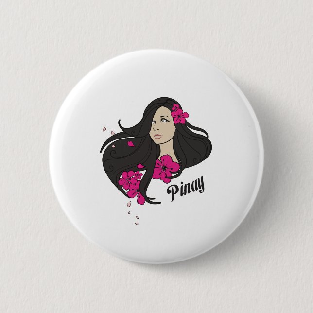 Badge Rond 5 Cm Pinay (Devant)
