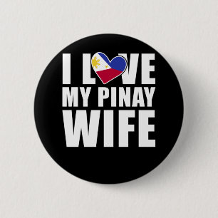 Badge Rond 5 Cm Pinay Femme Philippines Aime Fier Mari