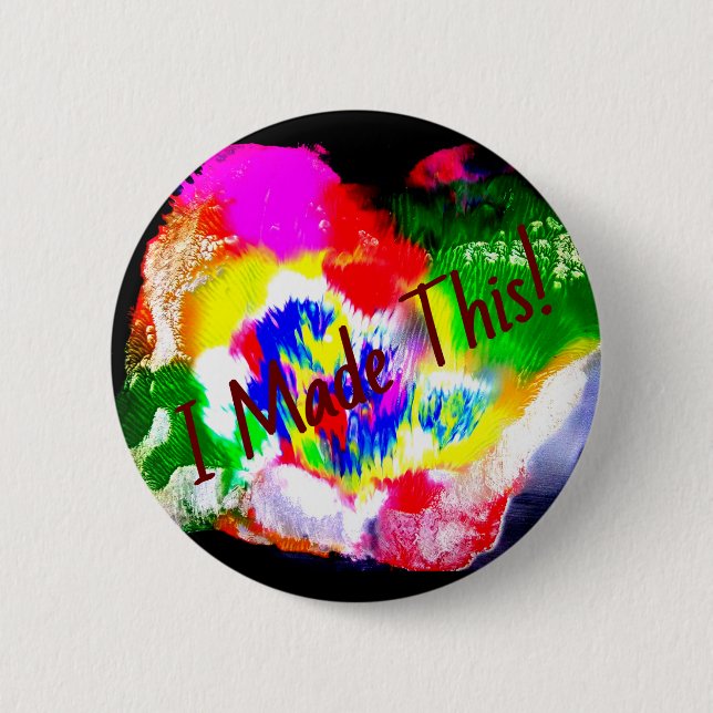 Badge Rond 5 Cm Pince Abstraite/ (Devant)