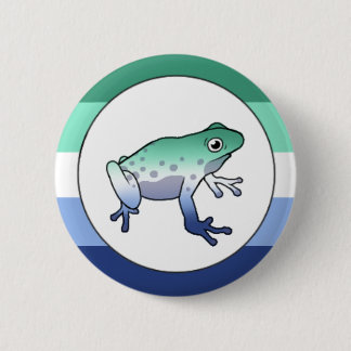 Badge Rond 5 Cm Pinceau de grenouille gay pride