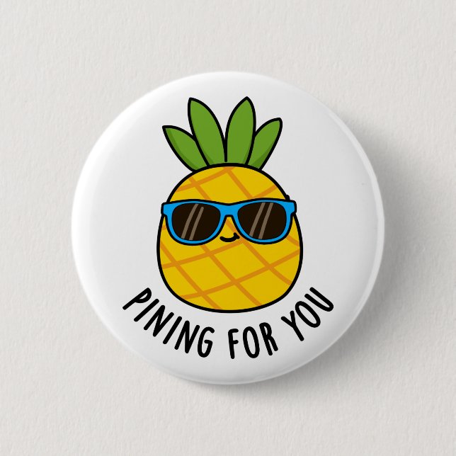 Badge Rond 5 Cm Pinceau Pour Vous Drôle Pun D'Ananas (Devant)