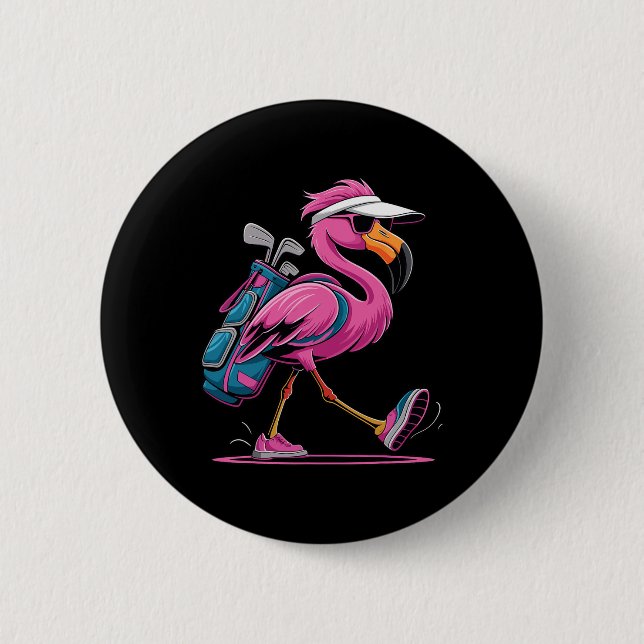 Badge Rond 5 Cm Ping Flamingo Golf Sungles Woman Ladies Men Golf L (Devant)