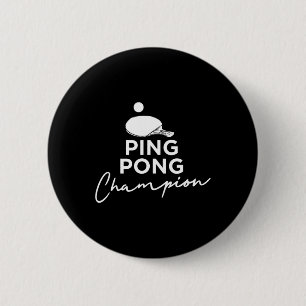 Badge Rond 5 Cm Ping Pong Champion de tennis de table