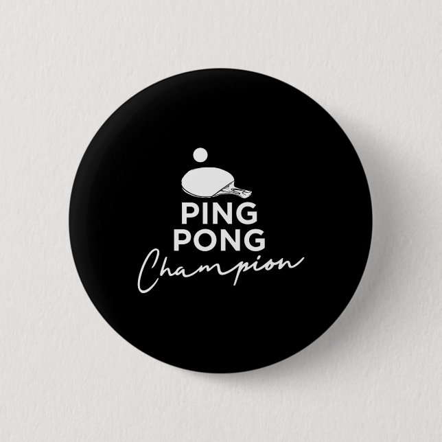 Badge Rond 5 Cm Ping Pong Champion de tennis de table (Devant)