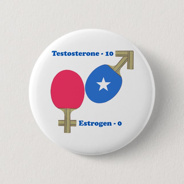 Badge Rond 5 Cm Ping-pong de testostérone (Devant)