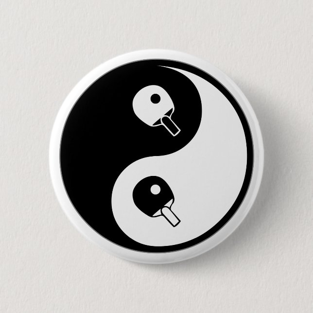 Badge Rond 5 Cm Ping-pong de Yin Yang (Devant)