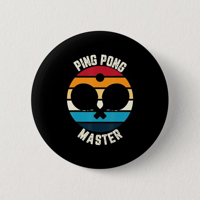 Badge Rond 5 Cm Ping Pong Master Table Tennis (Devant)