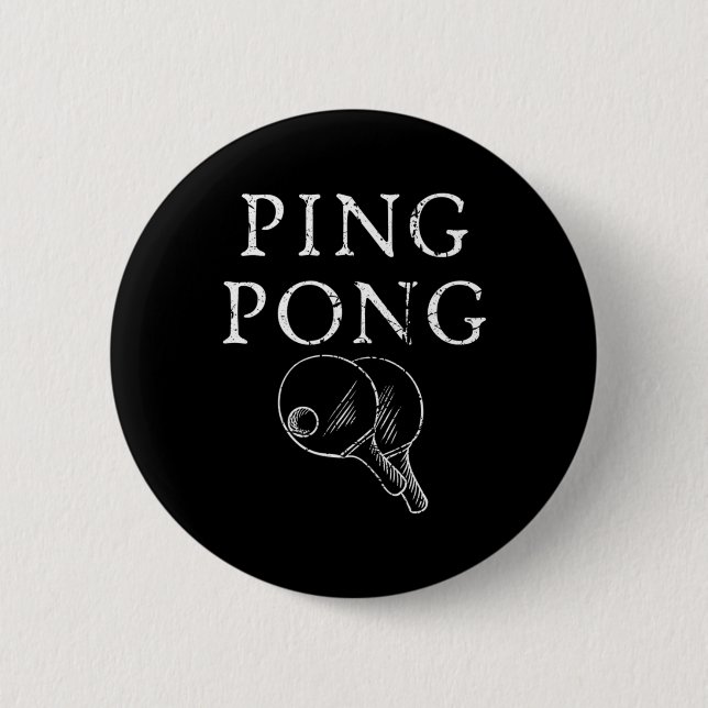 Badge Rond 5 Cm Ping Pong Players Paddle Table Tennis Sports Lover (Devant)