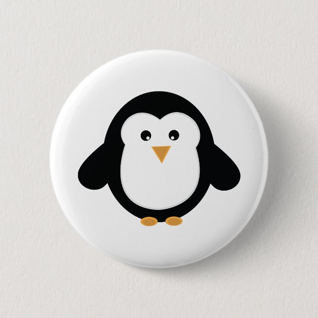 Badge Rond 5 Cm Pingouin (Devant)
