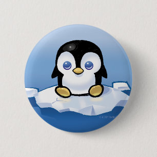 Badge Rond 5 Cm Pingouin