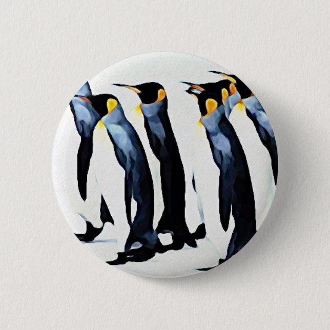 Badge Rond 5 Cm Pingouin (Devant)