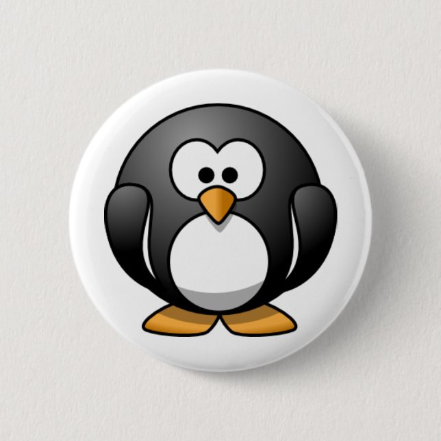 Badge Rond 5 Cm Pingouin (Devant)