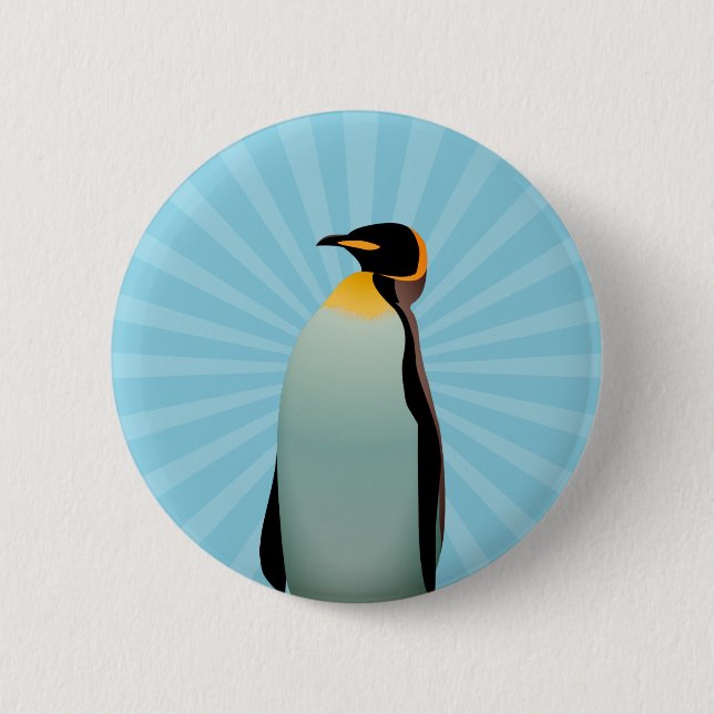 Badge Rond 5 Cm Pingouin (Devant)