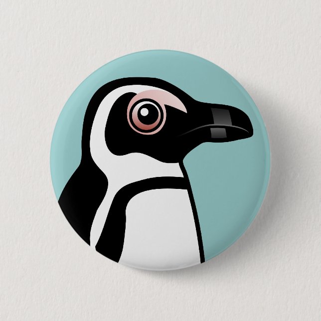 Badge Rond 5 Cm Pingouin africain (Devant)