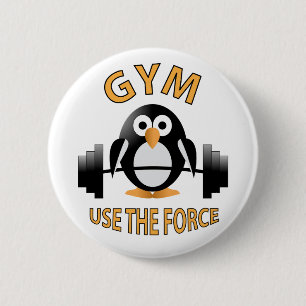 Badge Rond 5 Cm Pingouin avec cloche