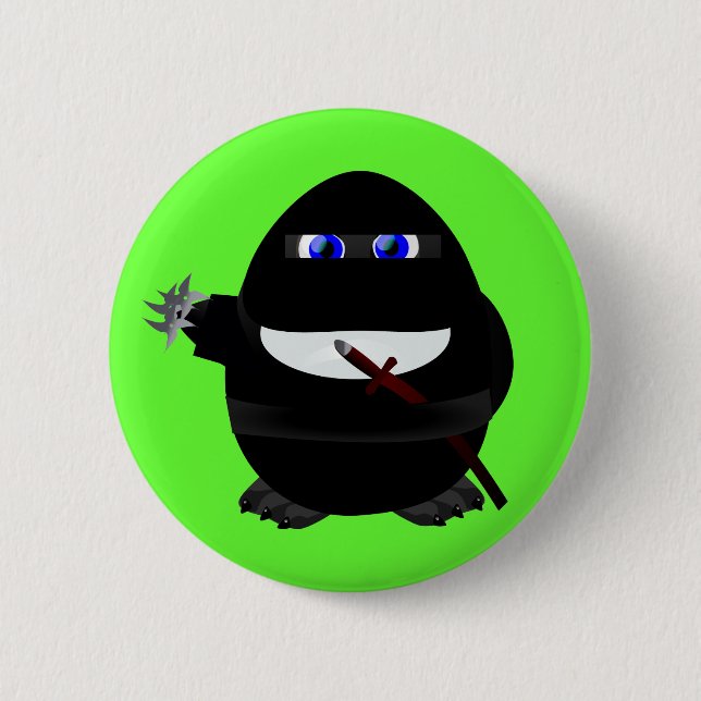 Badge Rond 5 Cm Pingouin de Ninja (Devant)