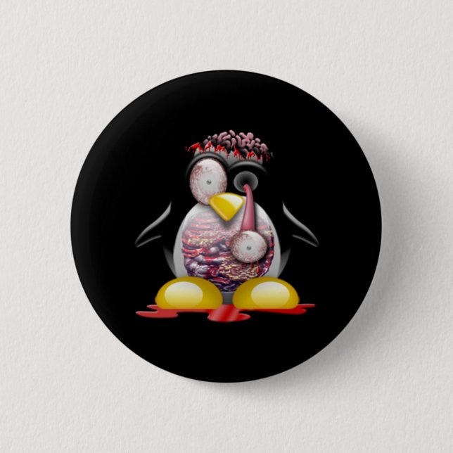 Badge Rond 5 Cm Pingouin de zombi (Devant)