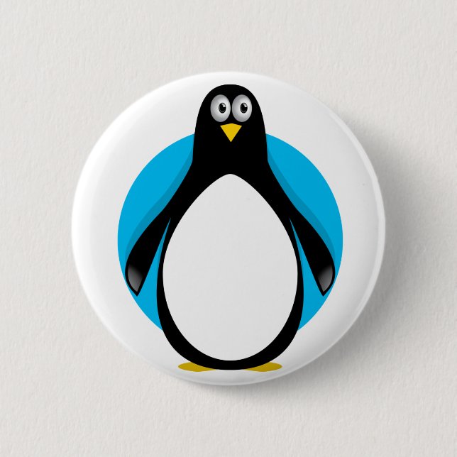 Badge Rond 5 Cm Pingouin mignon (Devant)