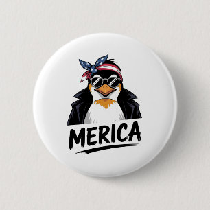 Badge Rond 5 Cm Pingouin Résiste À La Manifestation Contre Les Pin