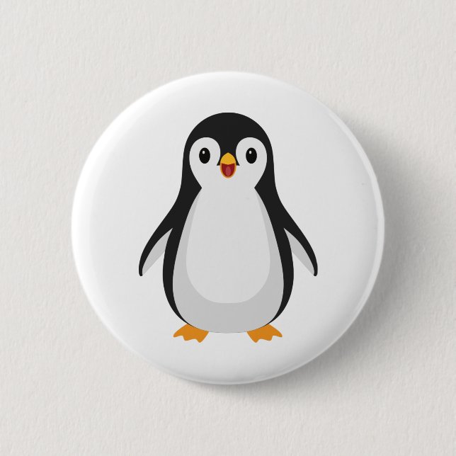 Badge Rond 5 Cm Pingouin simple (Devant)