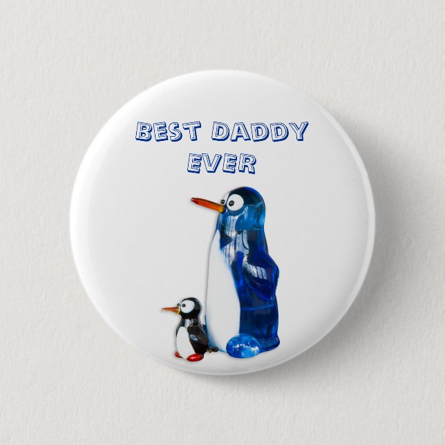 Badge Rond 5 Cm Pingouins amusants (Devant)