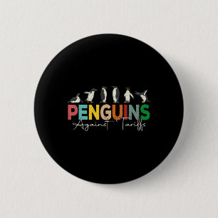 Badge Rond 5 Cm Pingouins contre les droits de douane Humour Anima