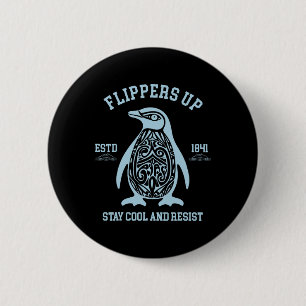 Badge Rond 5 Cm Pingouins palpitations amusant politique anti-tari
